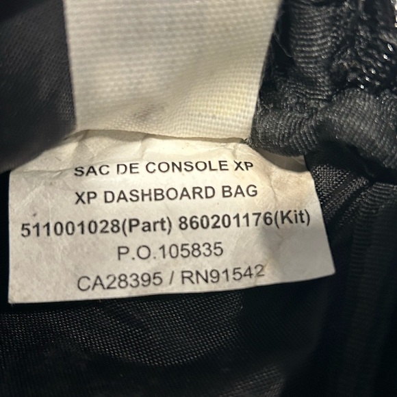 Ski-Doo OEM Dashboard Bag, Black Part #860201176, Snowmobile Storage Pack - Picture 6 of 6